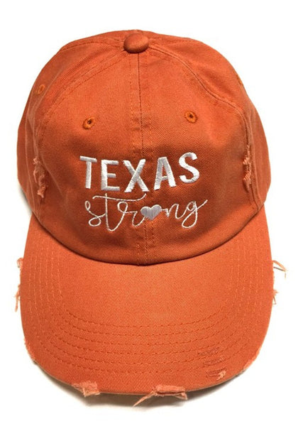 TEXAS STRONG EMBROIDERED BASEBALL HAT