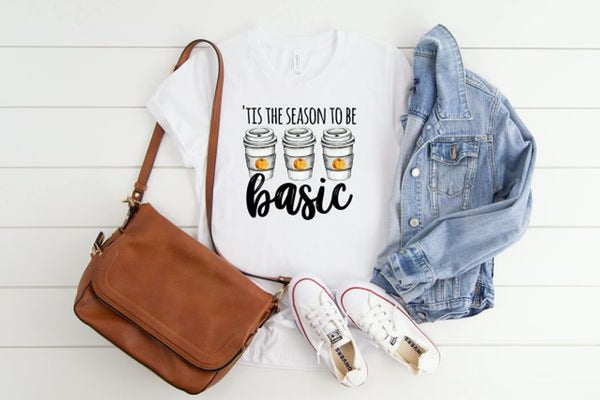 Tis the Season to be Basic Fall Crew Neck Tee