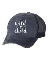 WILD CHILD EMBROIDERED TRUCKER HAT